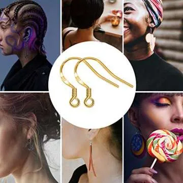 Gold Fishhook Earring Hooks - 240 pcs for Jewelry Making