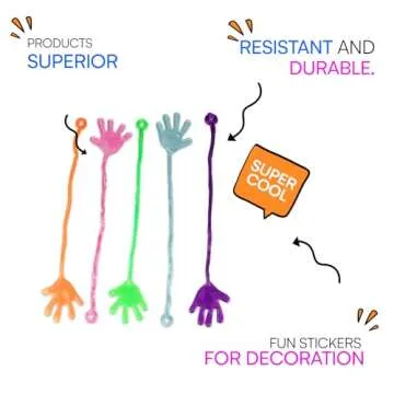 Neliblu Sticky Fingers - Fun Stretchy Party Favors 24 Count