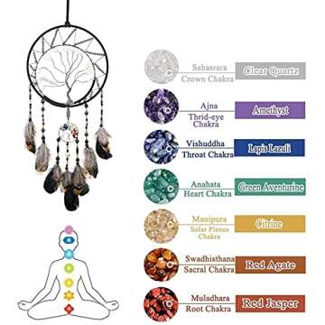 Handmade 7 Chakras Dream Catchers Tree of Life Decor