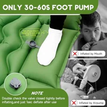 KASIMO Ultralight Camping Sleeping Pad with Built-in Pump