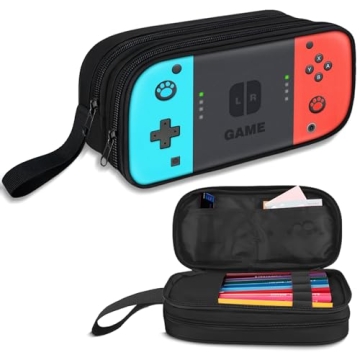 TILYTADLY Large Boys Pencil Case with Zippered Storage