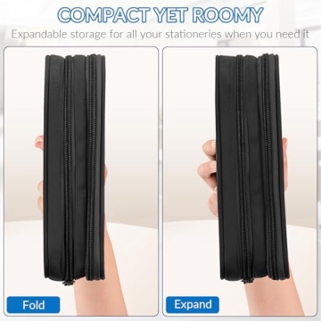 TILYTADLY Large Boys Pencil Case with Zippered Storage