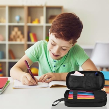 TILYTADLY Large Boys Pencil Case with Zippered Storage