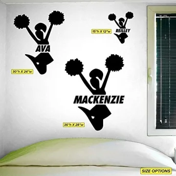 Custom Cheerleading Wall Decal - Personalized Vinyl Cheerleader Decor