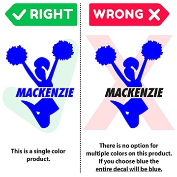 Custom Cheerleading Wall Decal - Personalized Vinyl Cheerleader Decor