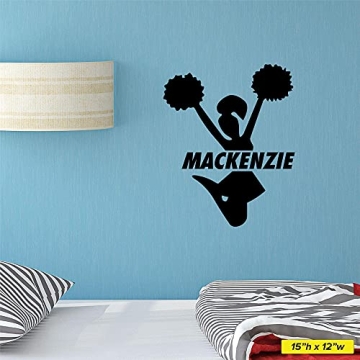 Custom Cheerleading Wall Decal - Personalized Vinyl Cheerleader Decor