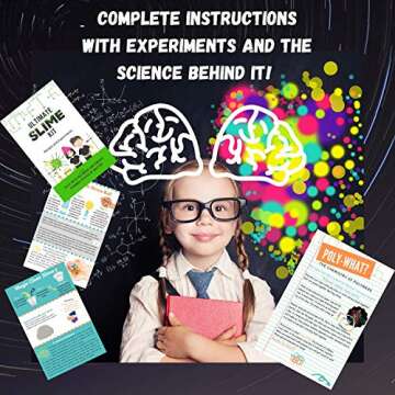 Ultimate Slime Kit - 10 Slimy Experiments | Make Glow-in-The-Dark, Clear, Color-Shift, Bounce, & Oth...
