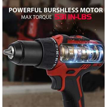 Brushless Cordless DCK Drill - All Metal, 20V Power