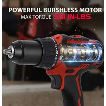 Brushless Cordless DCK Drill - All Metal, 20V Power