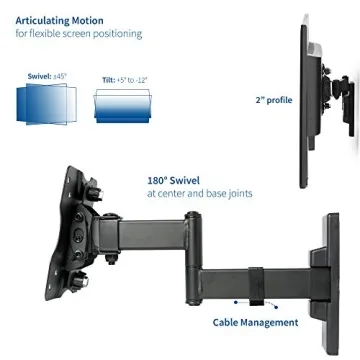 VIVO Full Motion Wall Mount for 27" TVs and Monitors