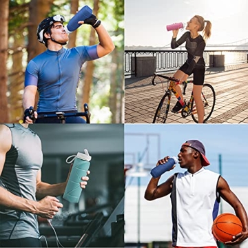BPA Free Collapsible Leakproof Water Bottle for Active Lifestyles