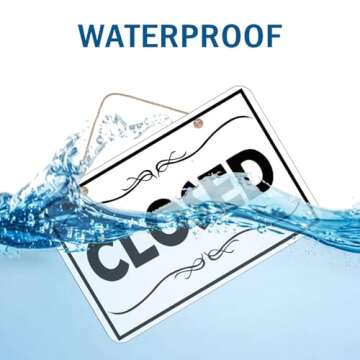 Open Closed Sign for Business, Stylish Decor, Durable PVC Material