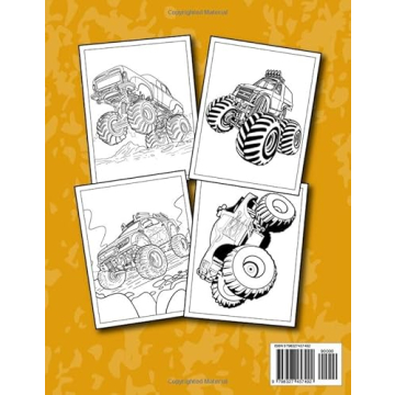 Exciting Monster Truck Coloring Book for Kids Ages 4-8