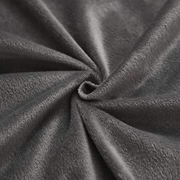 Uhamho Faux Rabbit Fur Pillowcases Standard Queen Set of 2 Solid Velvet Back Throw Pillow Cover Zipper Closure Soft and Fluffy Modern Home Decorative (Gray Ombre, 20"x26")