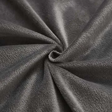 Uhamho Faux Rabbit Fur Pillowcases Standard Queen Set of 2 Solid Velvet Back Throw Pillow Cover Zipper Closure Soft and Fluffy Modern Home Decorative (Gray Ombre, 20"x26")