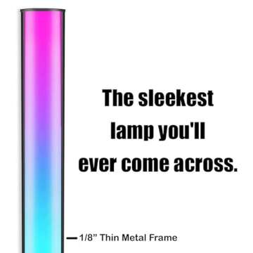 Wise Home Products Color Changing Corner Lamp - Modern RGB Multicolored + White Light - Amazing Minimalist Ambient Dimmable Gaming LED Mood Lighting