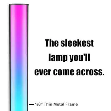 Wise Home Products Color Changing Corner Lamp - Modern RGB Multicolored + White Light - Amazing Minimalist Ambient Dimmable Gaming LED Mood Lighting