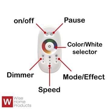 Wise Home Products Color Changing Corner Lamp - Modern RGB Multicolored + White Light - Amazing Minimalist Ambient Dimmable Gaming LED Mood Lighting