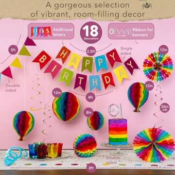 Premium Colorful Reusable Birthday Decorations for All Ages
