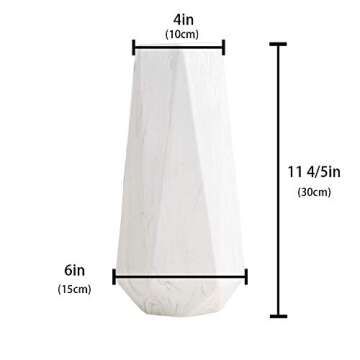 12 Inch White Marble Ceramic Flower Vase Home Decor Vase and Table Centerpieces Vase - Ideal Gifts f...
