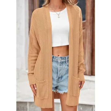 PRETTYGARDEN Stylish Women's Fall Cardigan with Pockets