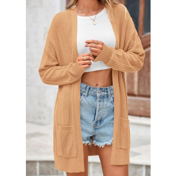 PRETTYGARDEN Stylish Women's Fall Cardigan with Pockets