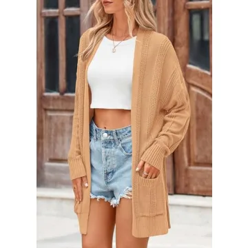 PRETTYGARDEN Stylish Women's Fall Cardigan with Pockets