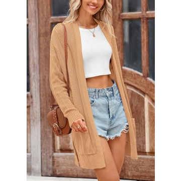 PRETTYGARDEN Stylish Women's Fall Cardigan with Pockets