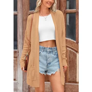 PRETTYGARDEN Stylish Women's Fall Cardigan with Pockets