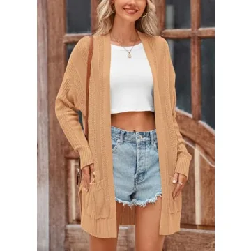 PRETTYGARDEN Stylish Women's Fall Cardigan with Pockets