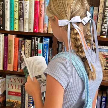 VOBOBE 2PCS Hair Bows for Women Girls, Tassel Ribbon Bowknot Hair Clips Barrettes for Girl with Smal...