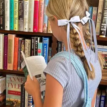 VOBOBE 2PCS Hair Bows for Women Girls, Tassel Ribbon Bowknot Hair Clips Barrettes for Girl with Smal...