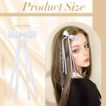 Elegant VOBOBE 2PCS Glitter Satin Hair Bows for Women