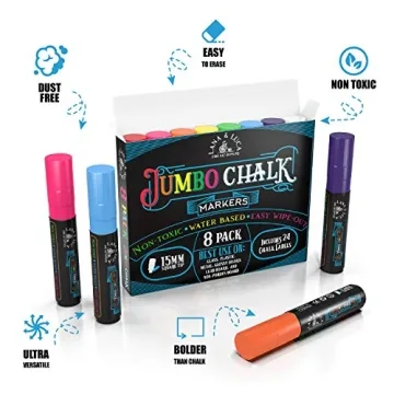 LANA & LUCA Jumbo Liquid Chalk Markers - 8 Pack