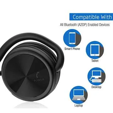 BESIGN SH03 Sports Bluetooth 5.0 Headphones, Wireless Stereo Earphones for Running with Mic for Wireless Music Streaming and Handsfree Calling, Up to 25 Hours Music time