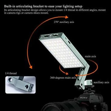 GODOX M1 RGB Video Light Pocket Size On-Camera Rechargeable Battery Creative Light 2500-8500K Color Temperature 0-360 Full Color for Sony Canon Nikon Fuji DSLR Camera Video Portrait