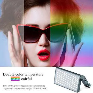 GODOX M1 RGB Video Light Pocket Size On-Camera Rechargeable Battery Creative Light 2500-8500K Color Temperature 0-360 Full Color for Sony Canon Nikon Fuji DSLR Camera Video Portrait