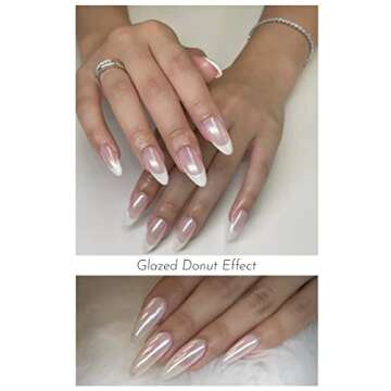 Mirror Effect White Chrome Nail Pigment Powder