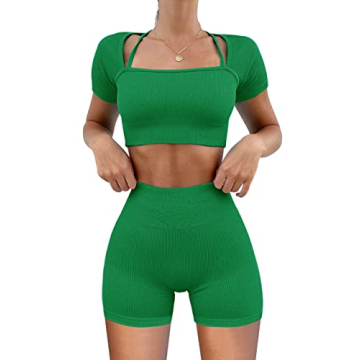 OLCHEE Seamless Women's Workout Set in Green