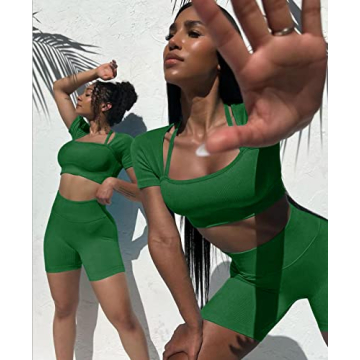 OLCHEE Seamless Women's Workout Set in Green