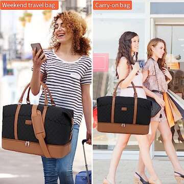 Stylish Multi-Function Weekender Bags with Toiletry Bags for Women