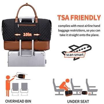 Chic 3-in-1 Weekender Bags for Women with Toiletry Bags