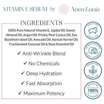 Organic Vitamin E Oil For Skin Face Hair Oil For Hair Growth Acne Scar Treatment Stretch Mark Removal Moisturizer Hair Skin And Nails Vitamins compare with Vitamin E Cream Acne Scar Remover Cream 4 oz