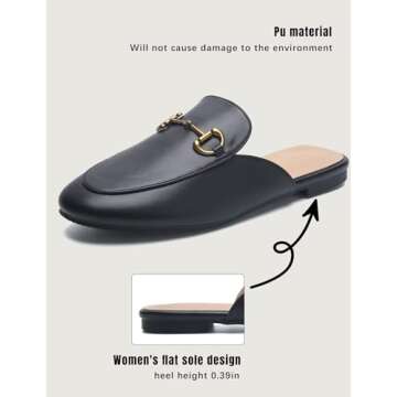Charmivy Comfortable Slip-on Mules for Women Stylish Flats