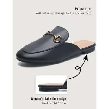 Charmivy Comfortable Slip-on Mules for Women Stylish Flats
