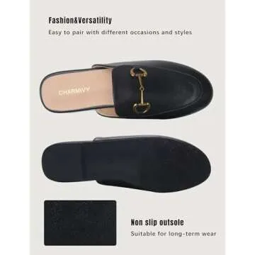 Charmivy Comfortable Slip-on Mules for Women Stylish Flats