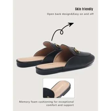 Charmivy Comfortable Slip-on Mules for Women Stylish Flats