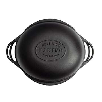 Deli&Co Cast Iron Bread Pan for Baking & Cooking Multicooker