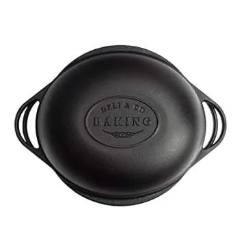 Deli&Co Cast Iron Bread Pan for Baking & Cooking Multicooker