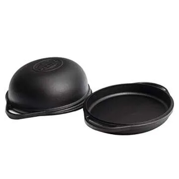 Deli&Co Cast Iron Bread Pan for Baking & Cooking Multicooker